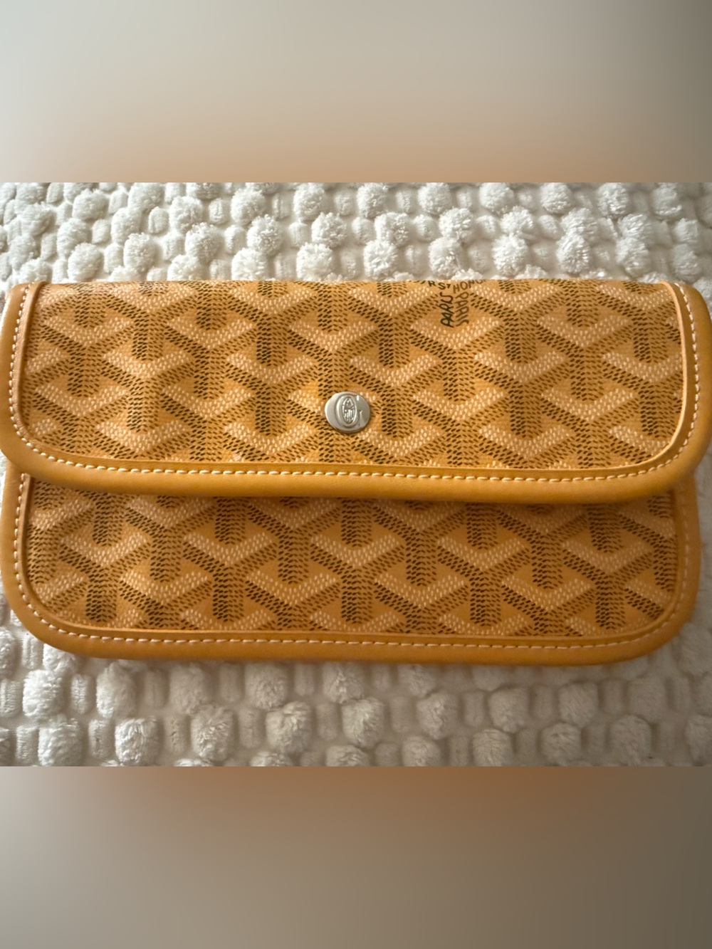 GOYARD Goyardine Pouch in Yellow